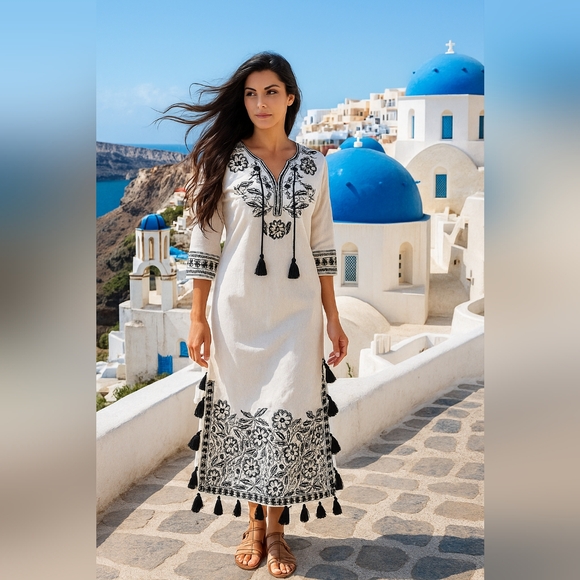 NWT ROLLER RABBIT | Embroidered Maxi Dress - Picture 1 of 4
